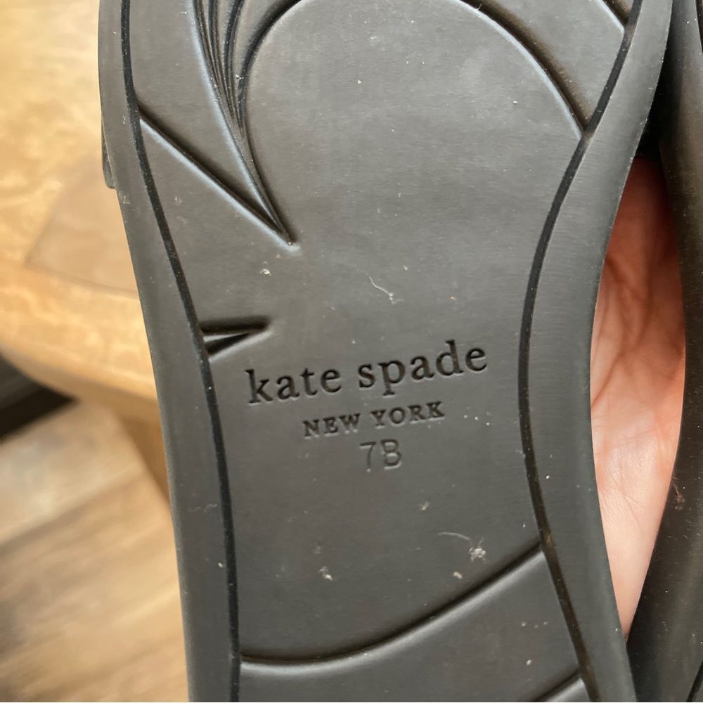 Kate Spade NY Peyton Pebble Leather Slide Sandal Black/Parchment Womens Size 7 - Picture 4 of 4
